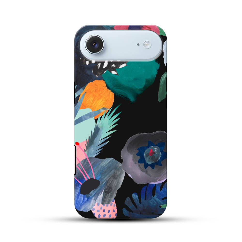 カラフルな花と葉 iPhone Airオリジナル耐衝撃ケース