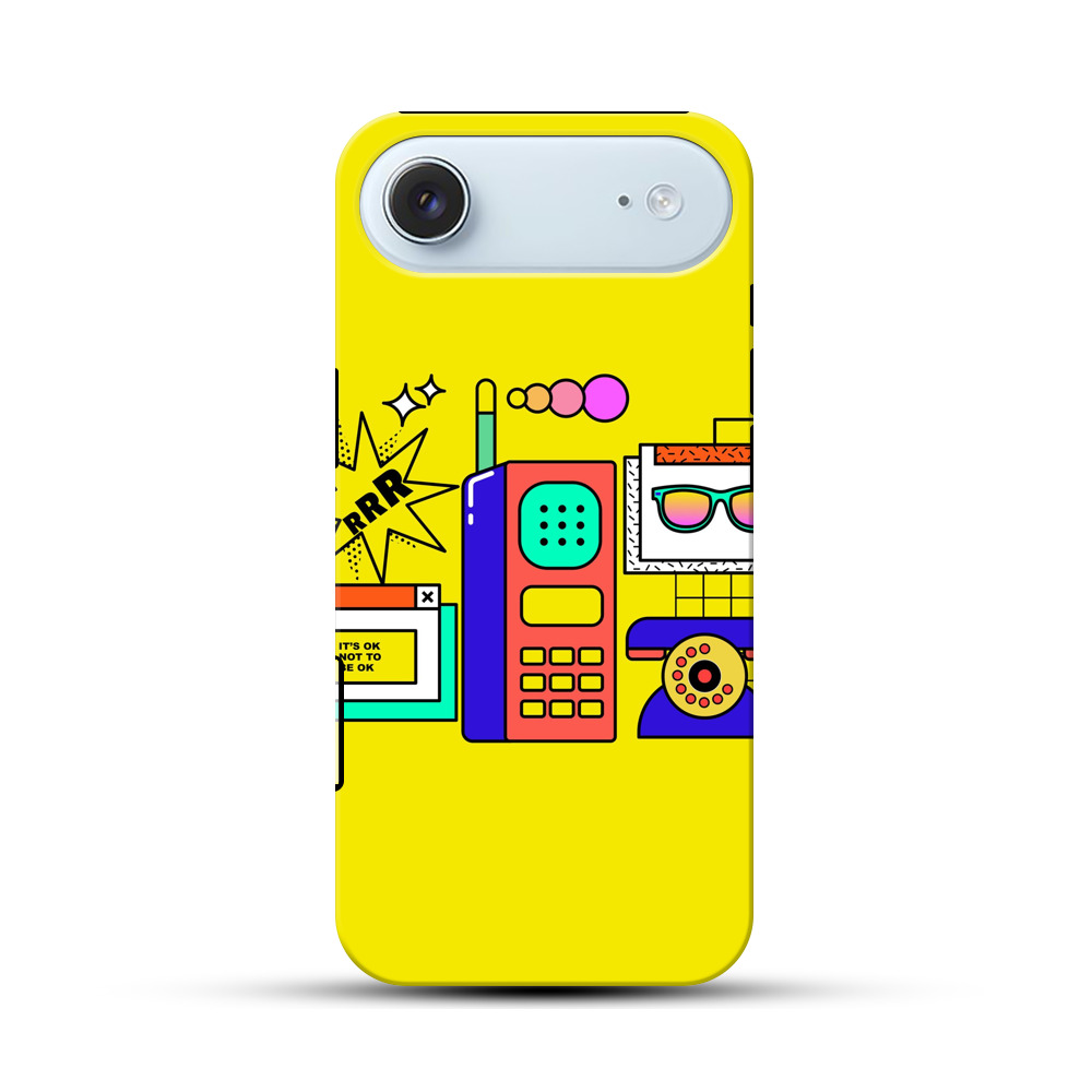 カラフルなレトロガジェット iPhone Airオリジナル耐衝撃ケース