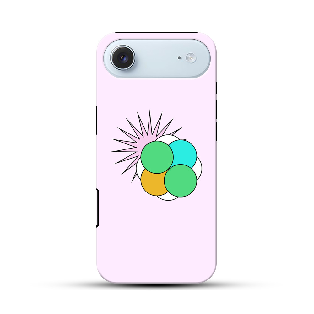 カラフルなサークル iPhone Airオリジナル耐衝撃ケース