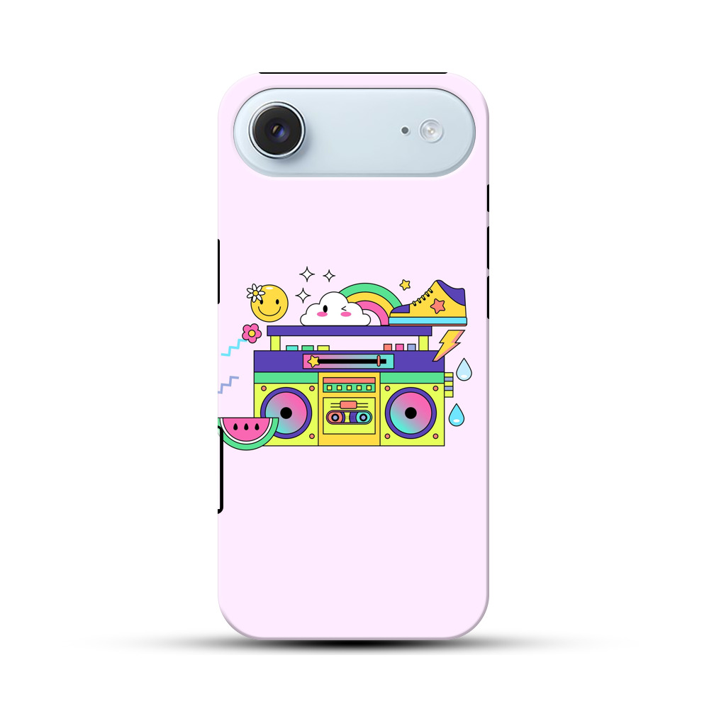 カラフルなブームボックス iPhone Airオリジナル耐衝撃ケース