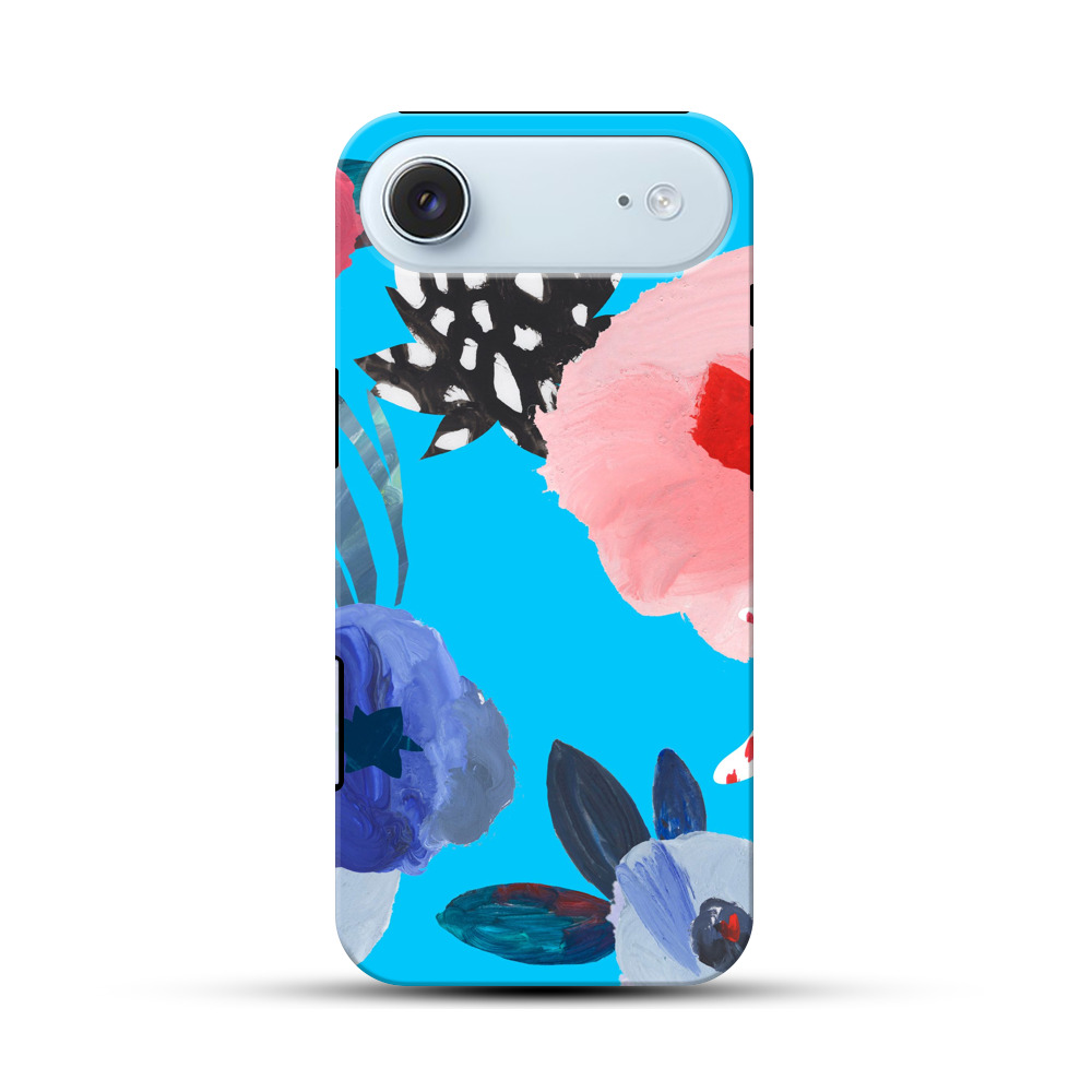 カラフルな抽象花模様 iPhone Airオリジナル耐衝撃ケース