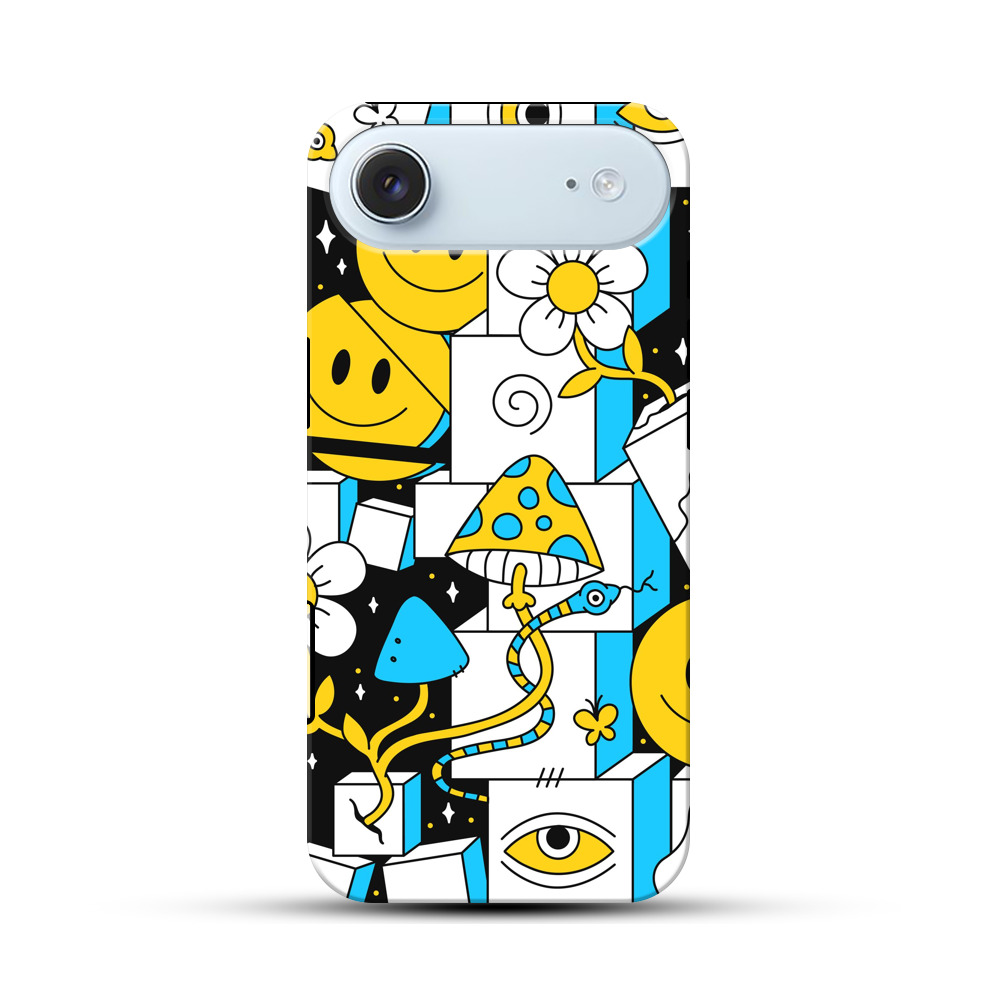 カラフルな抽象パターン iPhone Airオリジナル耐衝撃ケース