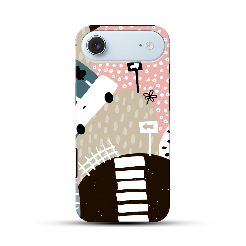 カラフルな道路と車 iPhone Airオリジナル耐衝撃ケース