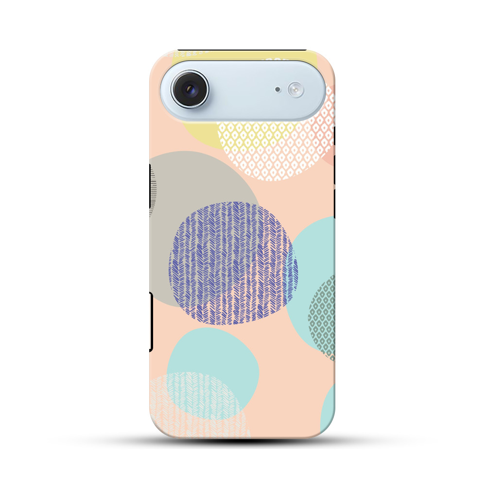 カラフルな円のパターン iPhone Airオリジナル耐衝撃ケース