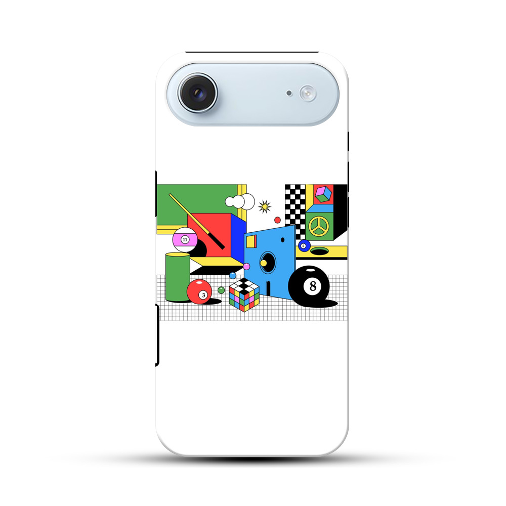 カラフルな幾何学模様 iPhone Airオリジナル耐衝撃ケース