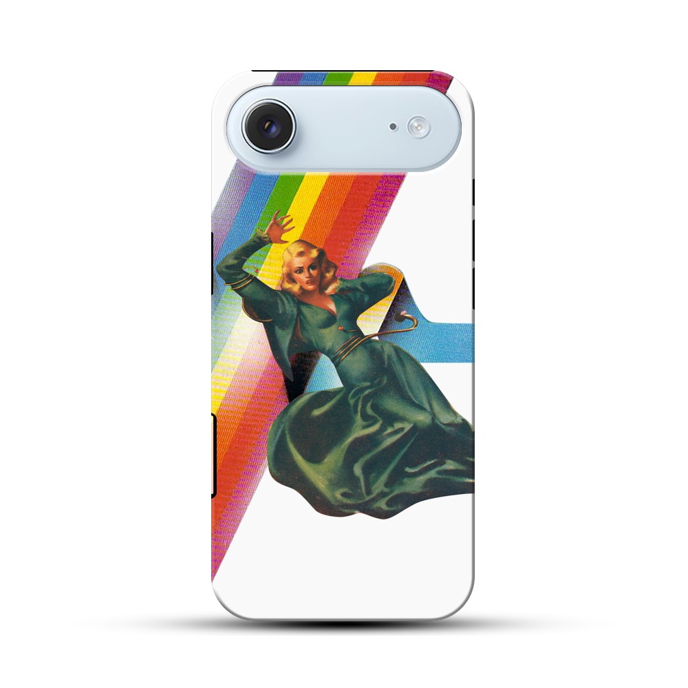 カラフルなレインボーのアート iPhone Airオリジナル耐衝撃ケース