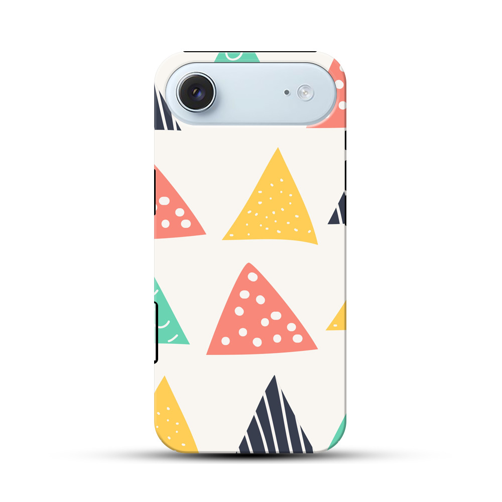 カラフルな三角形のパターン iPhone Airオリジナル耐衝撃ケース