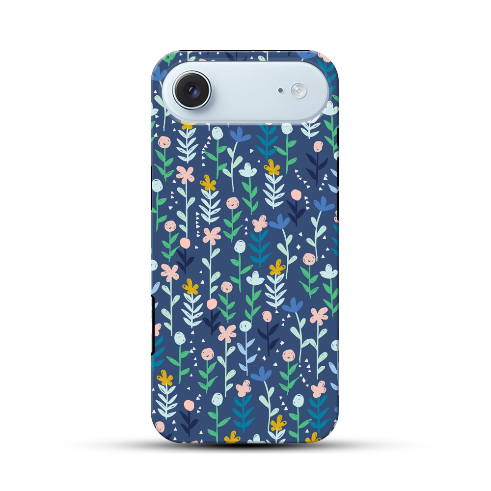 カラフルなシンプル花柄パターン iPhone Airオリジナル耐衝撃ケース