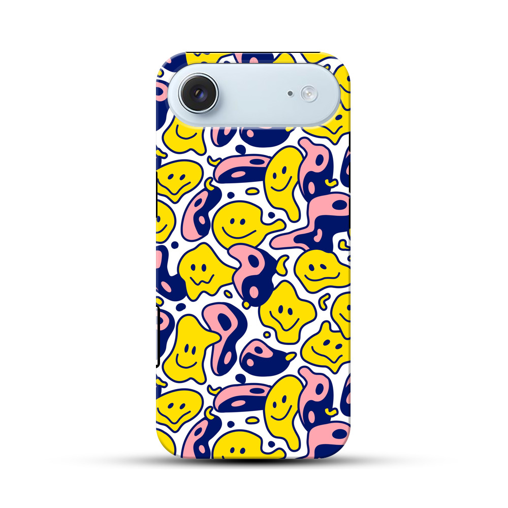 カラフルなスマイル模様 iPhone Airオリジナル耐衝撃ケース