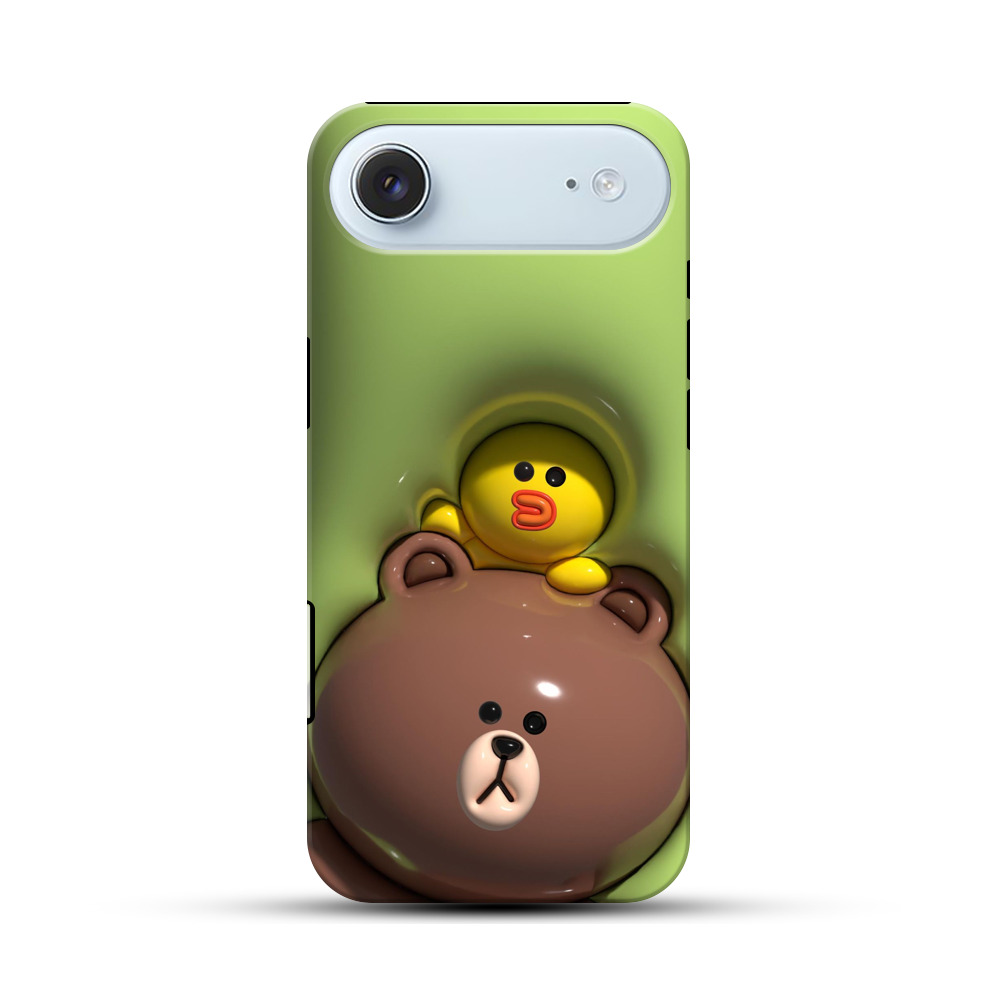 かわいいアヒルとクマ iPhone Airオリジナル耐衝撃ケース