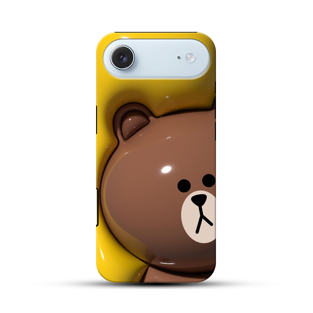 かわいいブラウンベア iPhone Airオリジナル耐衝撃ケース