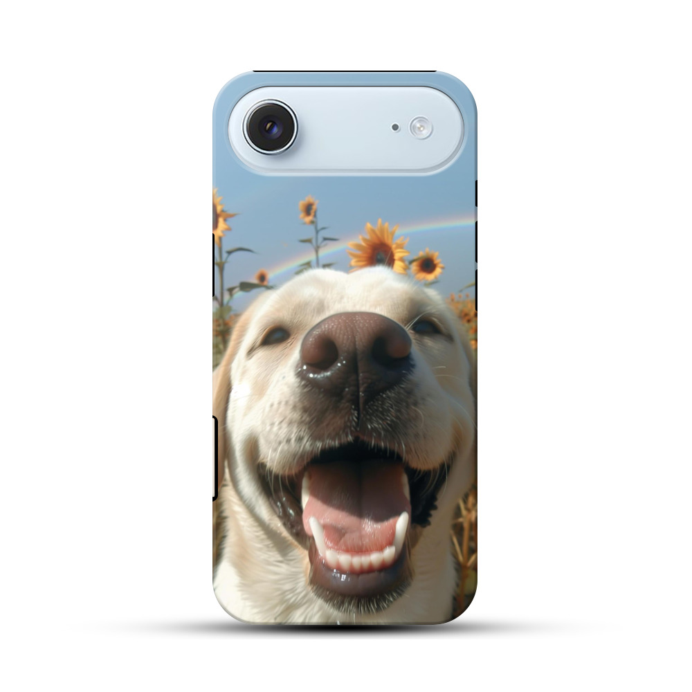 ひまわりと犬 iPhone Airオリジナル耐衝撃ケース