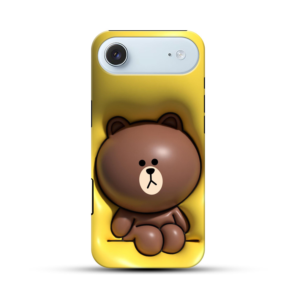 かわいいクマのイラスト iPhone Airオリジナル耐衝撃ケース