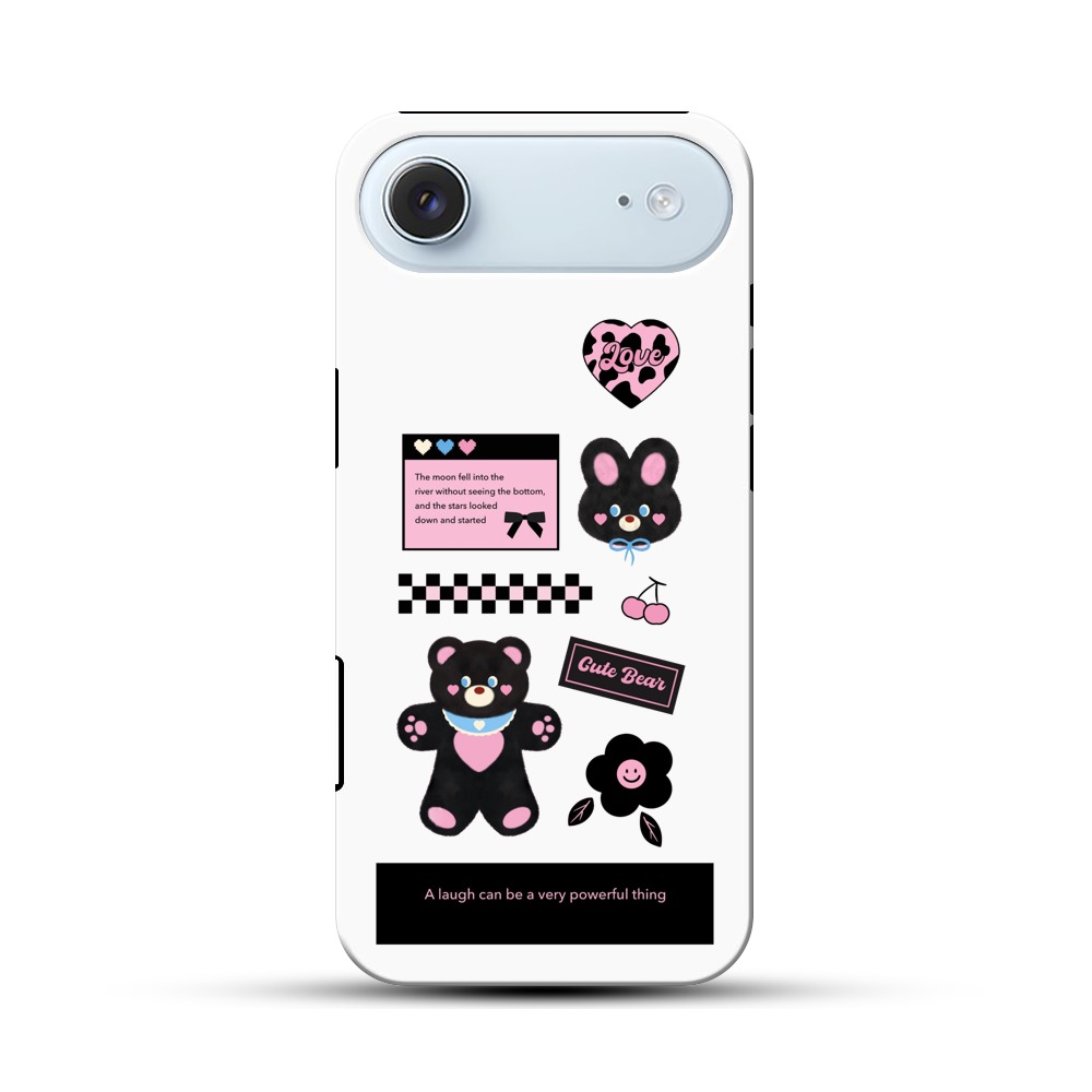 かわいいクマ iPhone Airオリジナル耐衝撃ケース