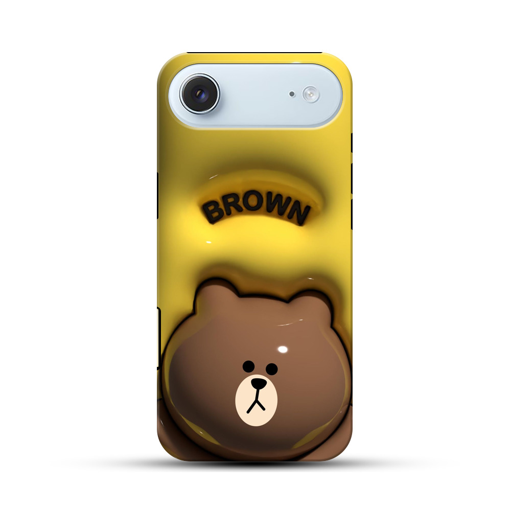 かわいいクマのブラウン iPhone Airオリジナル耐衝撃ケース