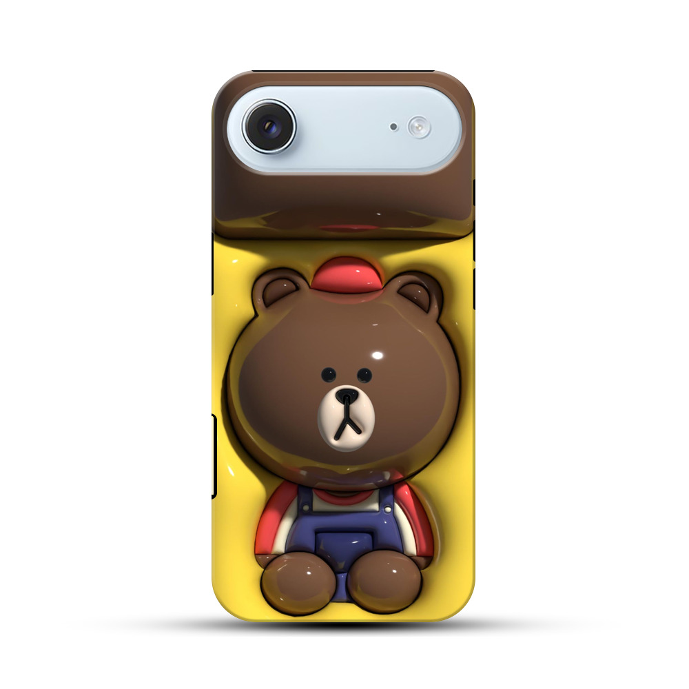 かわいいクマフィギュア iPhone Airオリジナル耐衝撃ケース