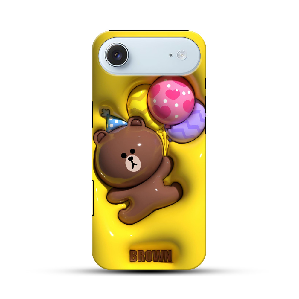 かわいいクマと風船 iPhone Airオリジナル耐衝撃ケース