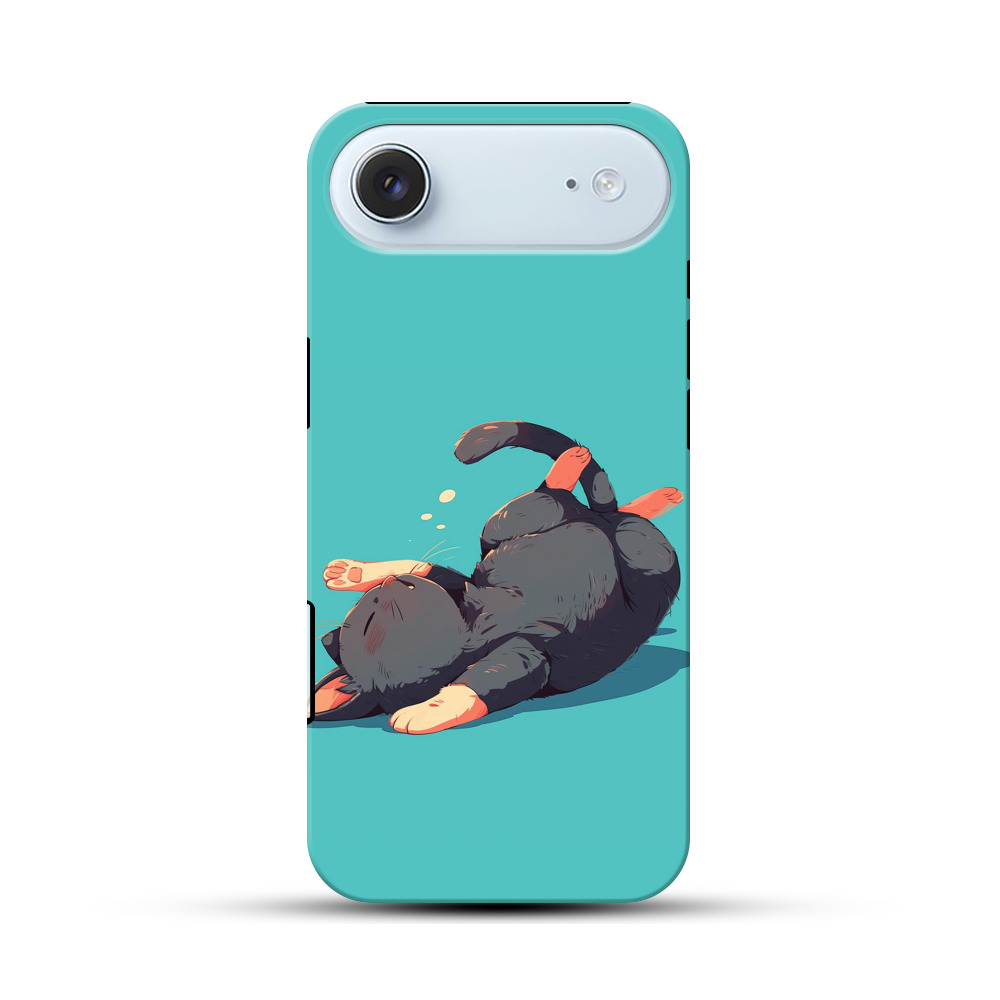 かわいい黒猫 iPhone Airオリジナル耐衝撃ケース