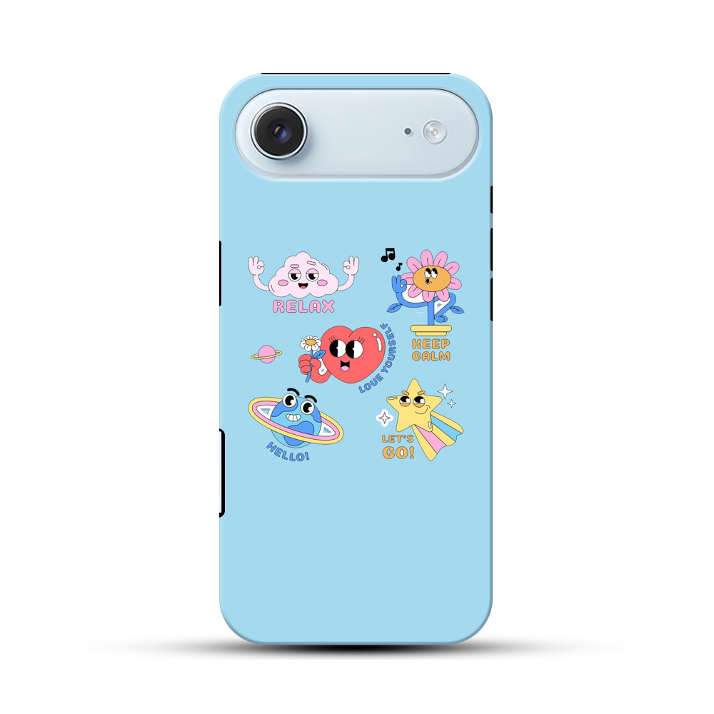 かわいいキャラクターの群れ iPhone Airオリジナル耐衝撃ケース