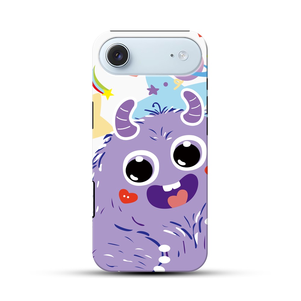 かわいい紫のモンスター iPhone Airオリジナル耐衝撃ケース