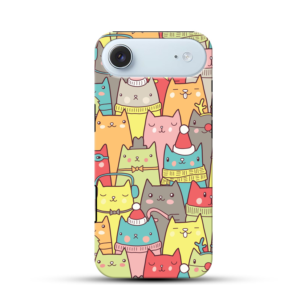 かわいい猫たちのパターン iPhone Airオリジナル耐衝撃ケース