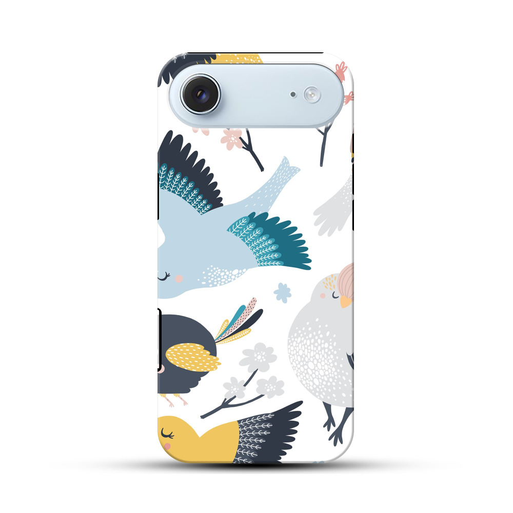 かわいい鳥のパターン iPhone Airオリジナル耐衝撃ケース