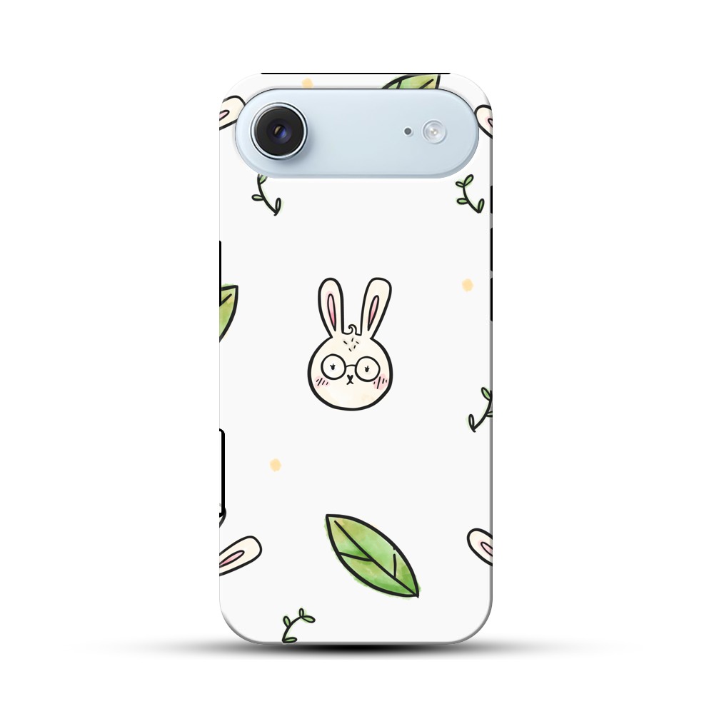 かわいいウサギと葉っぱ iPhone Airオリジナル耐衝撃ケース