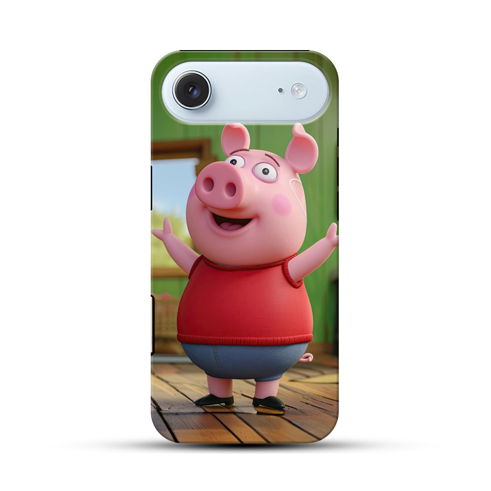 かわいくて元気なブタ iPhone Airオリジナル耐衝撃ケース