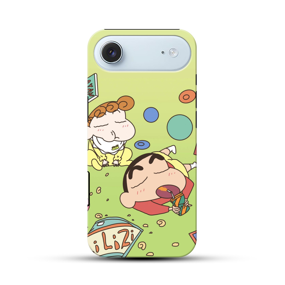 しんちゃんと赤ちゃんのんびり iPhone Airオリジナル耐衝撃ケース
