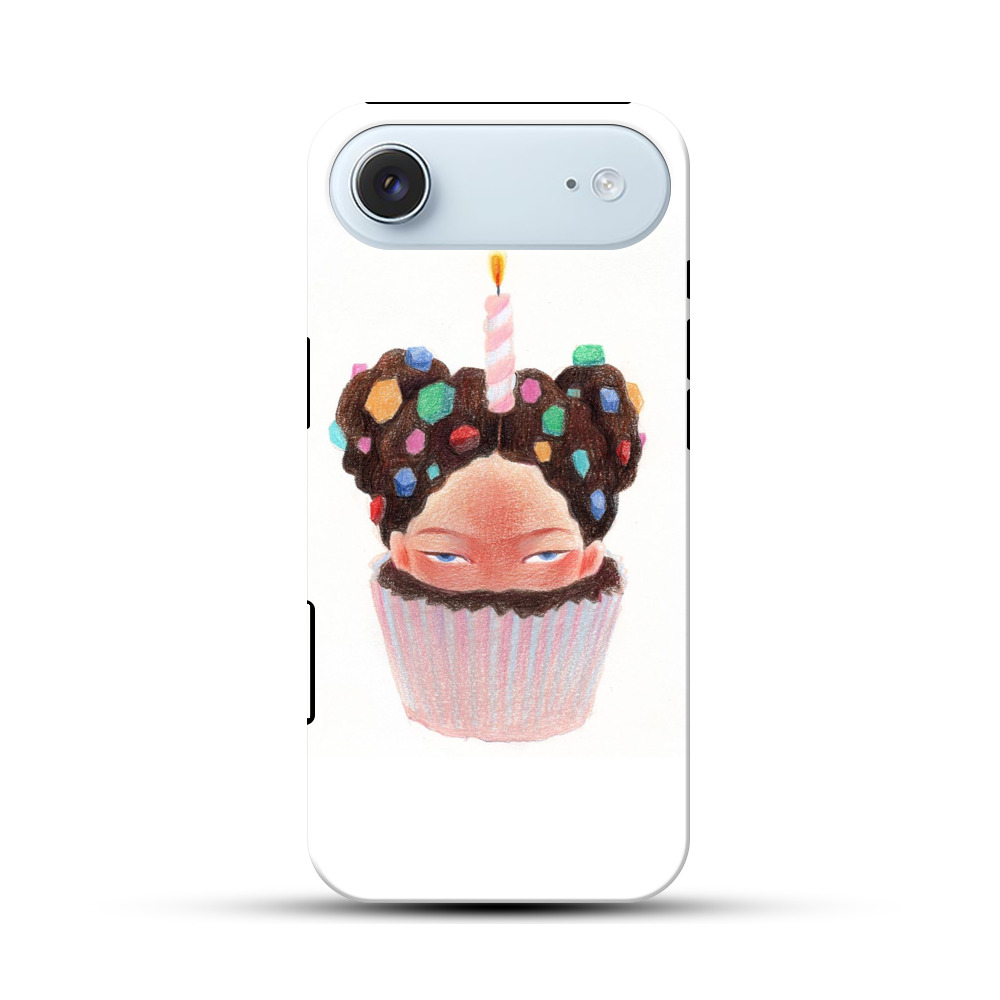 キャンドル付きカップケーキヘッド iPhone Airオリジナル耐衝撃ケース