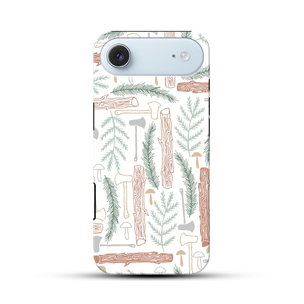 キャンプと森のパターン iPhone Airオリジナル耐衝撃ケース