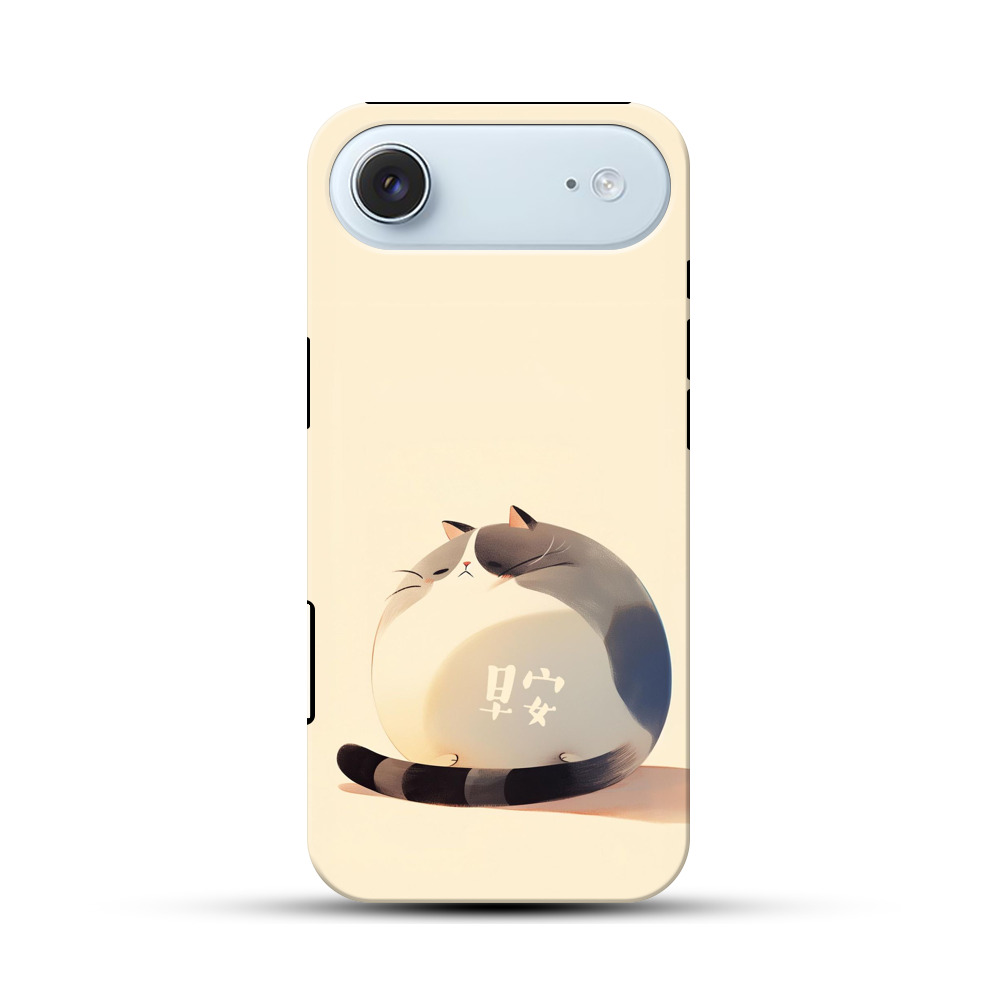 まんまる猫のイラスト iPhone Airオリジナル耐衝撃ケース