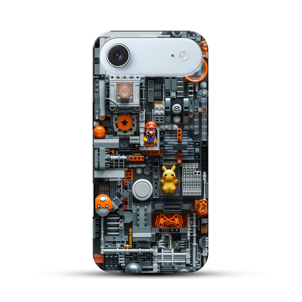 マリオとピカチュウの機械部品 iPhone Airオリジナル耐衝撃ケース