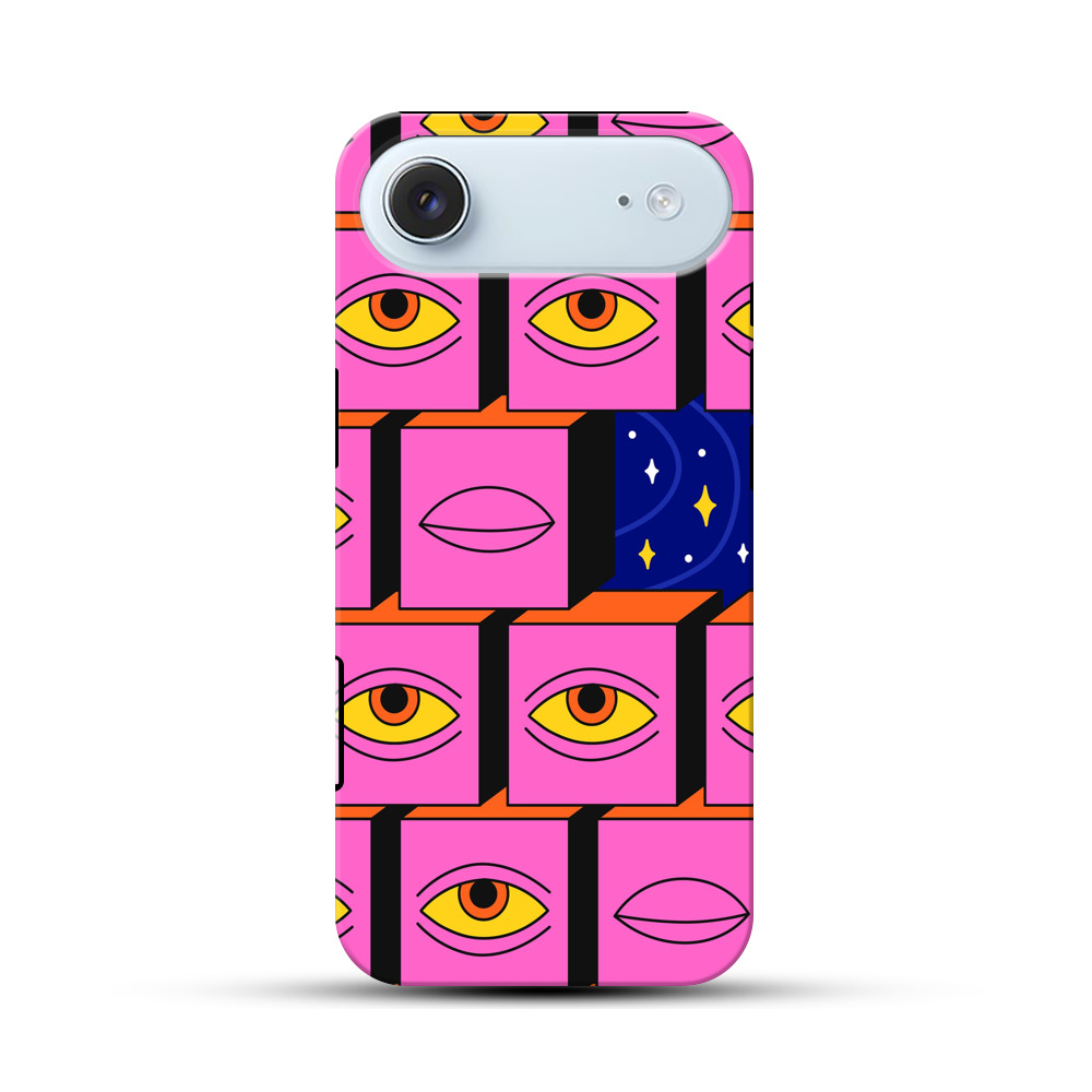 目のパターンアート iPhone Airオリジナル耐衝撃ケース