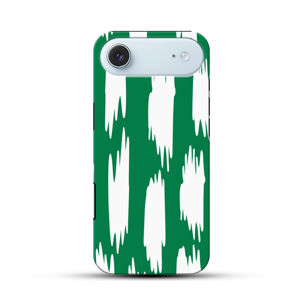 緑の背景に黒い模様 iPhone Airオリジナル耐衝撃ケース