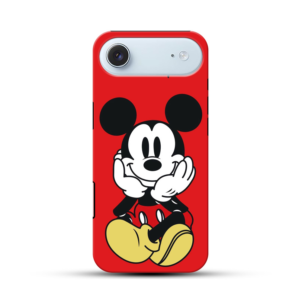 赤背景のミッキー iPhone Airオリジナル耐衝撃ケース