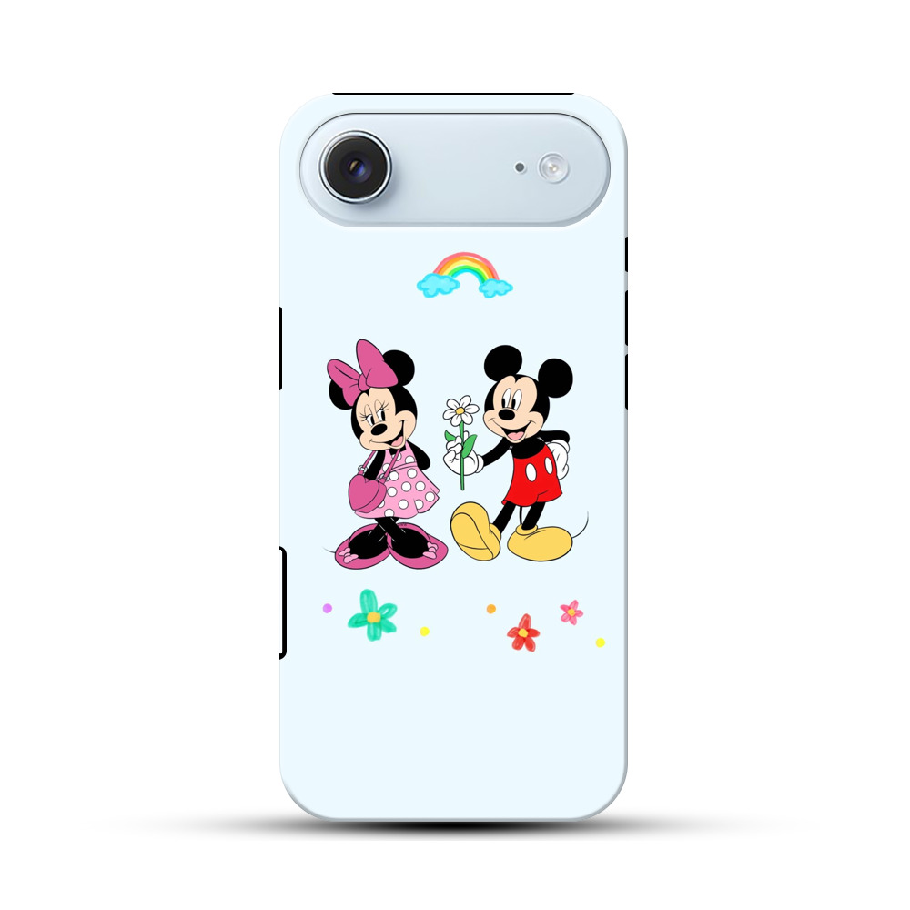 ミッキーとミニーの虹と花 iPhone Airオリジナル耐衝撃ケース