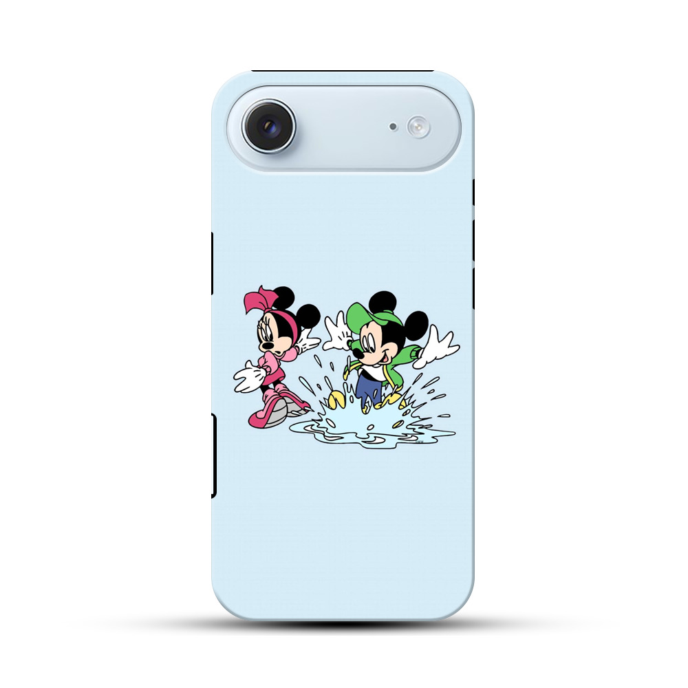 水たまりで遊ぶミッキー iPhone Airオリジナル耐衝撃ケース