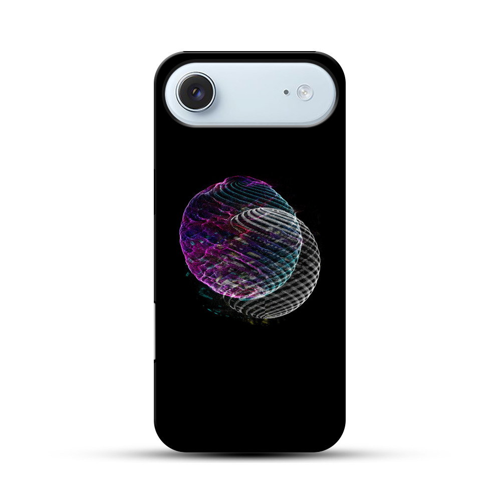 未来的なデジタル球体 iPhone Airオリジナル耐衝撃ケース