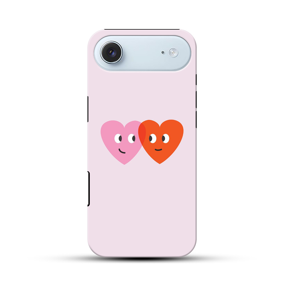 見つめ合う二つのハート iPhone Airオリジナル耐衝撃ケース