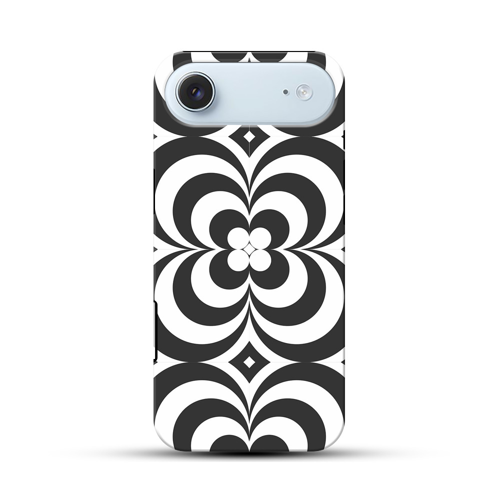 モノクロ幾何学模様 iPhone Airオリジナル耐衝撃ケース