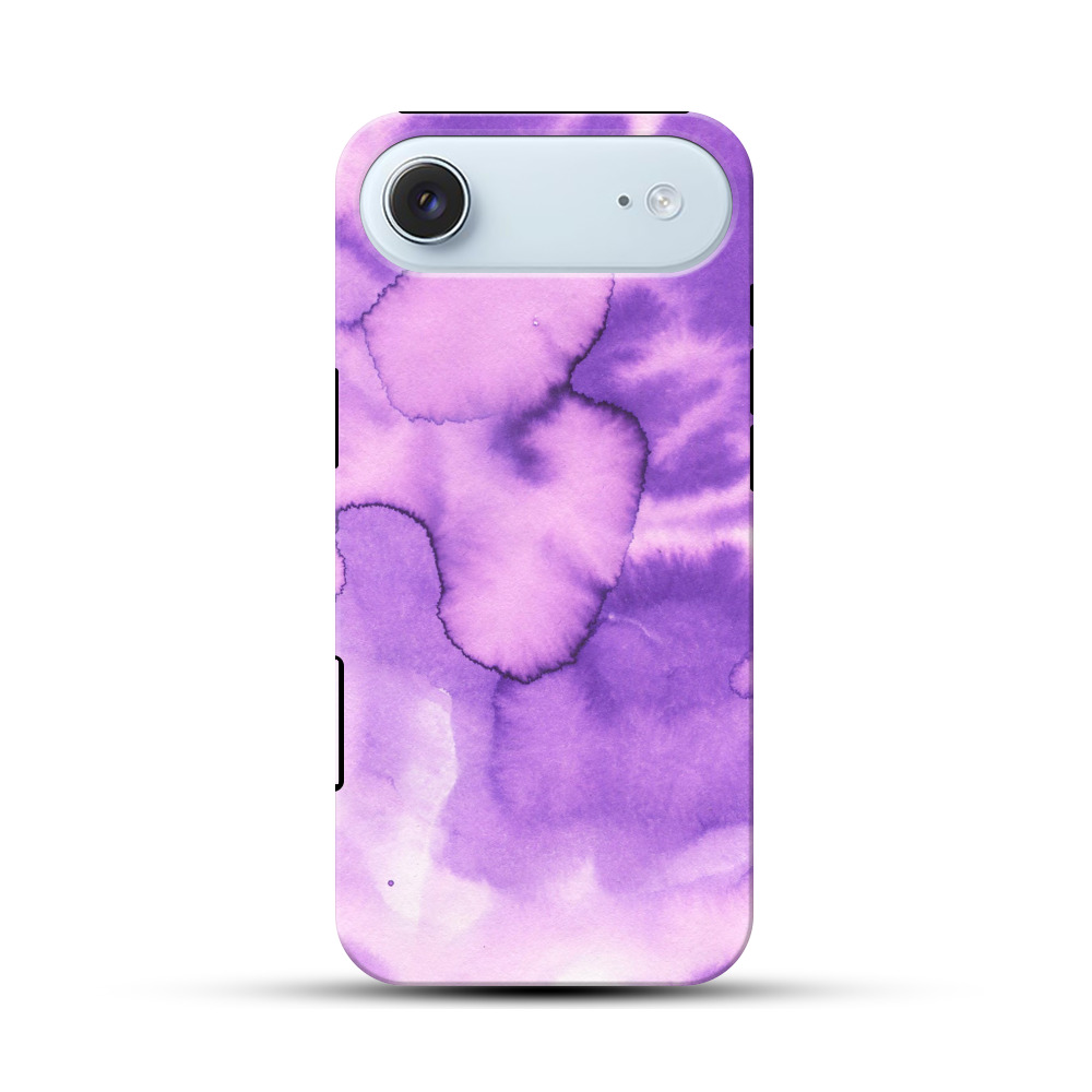 紫色の水彩ぼかし iPhone Airオリジナル耐衝撃ケース