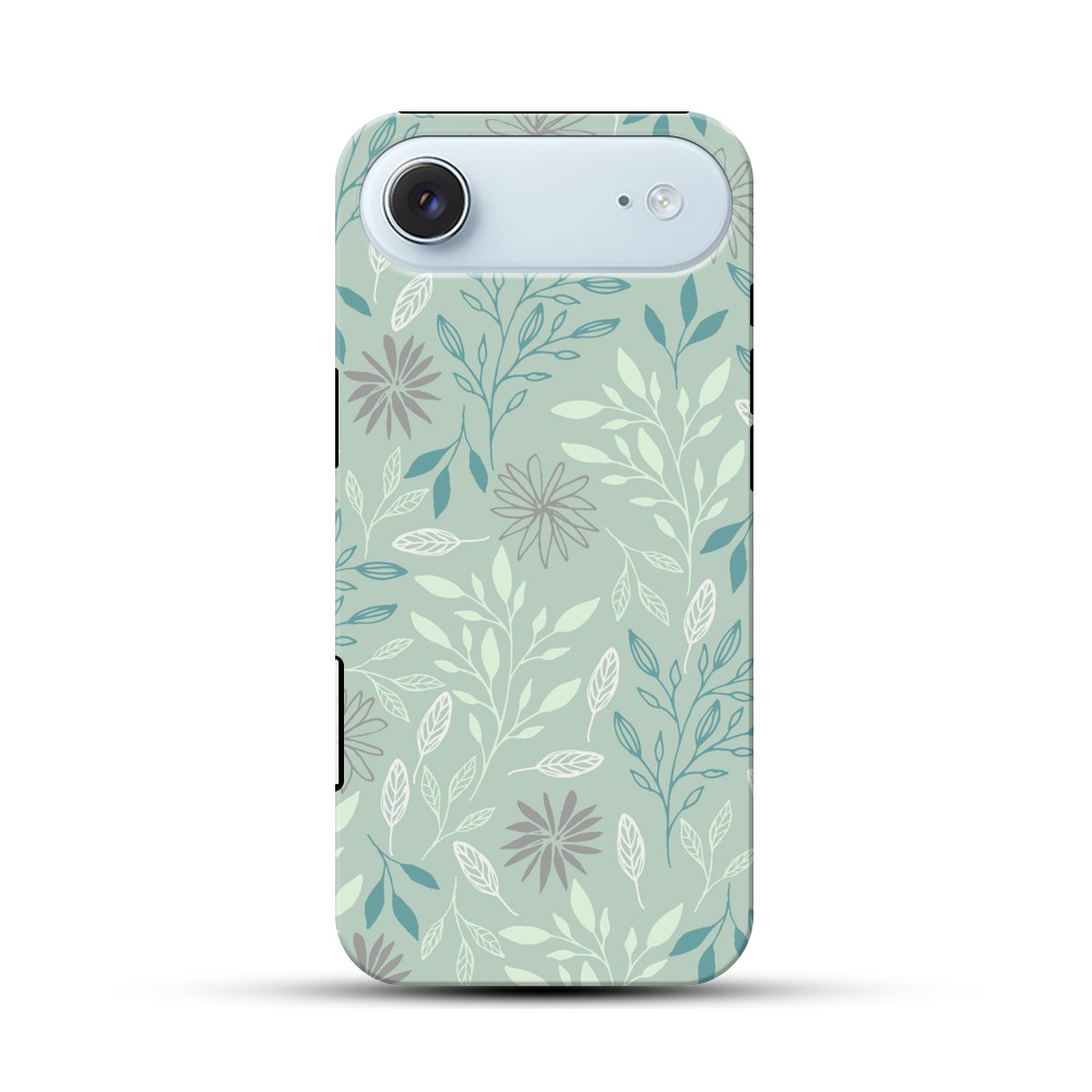 ナチュラルグリーンの植物模様 iPhone Airオリジナル耐衝撃ケース