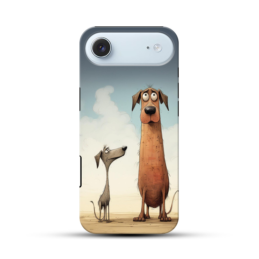 長い胴犬と小犬 iPhone Airオリジナル耐衝撃ケース