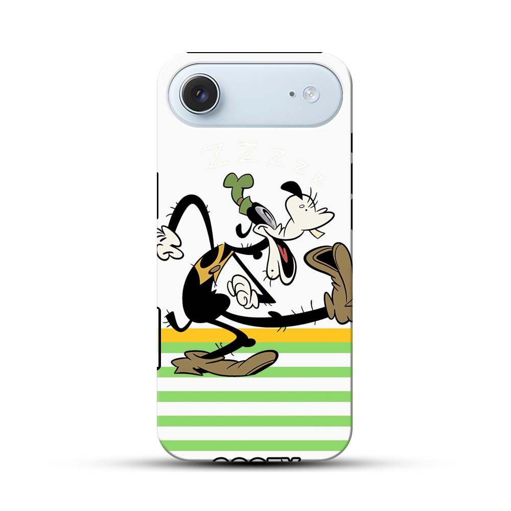 眠るコミカルキャラ iPhone Airオリジナル耐衝撃ケース