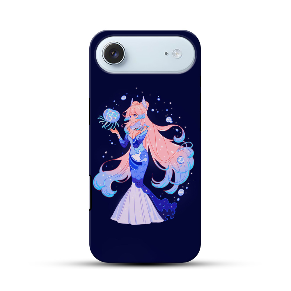 人魚とクラゲの幻想的なイラスト iPhone Airオリジナル耐衝撃ケース