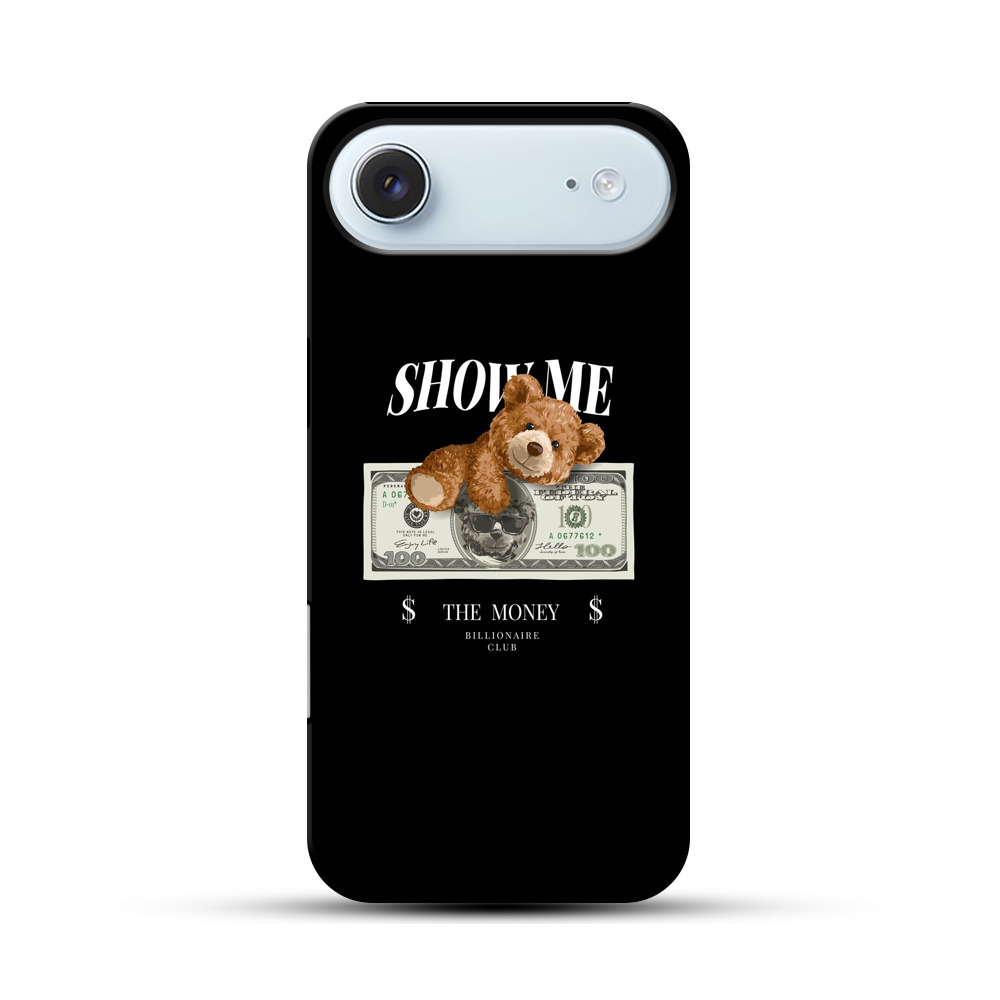 お金とクマのぬいぐるみ iPhone Airオリジナル耐衝撃ケース