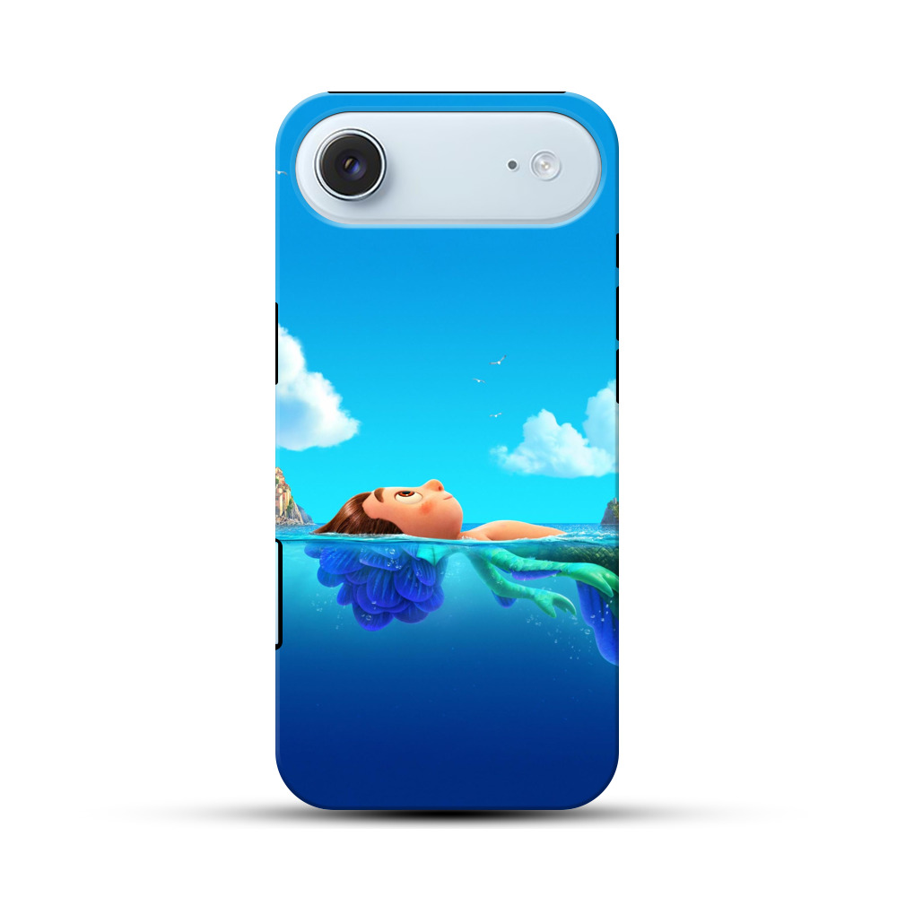 穏やかな海に浮かぶ子供 iPhone Airオリジナル耐衝撃ケース