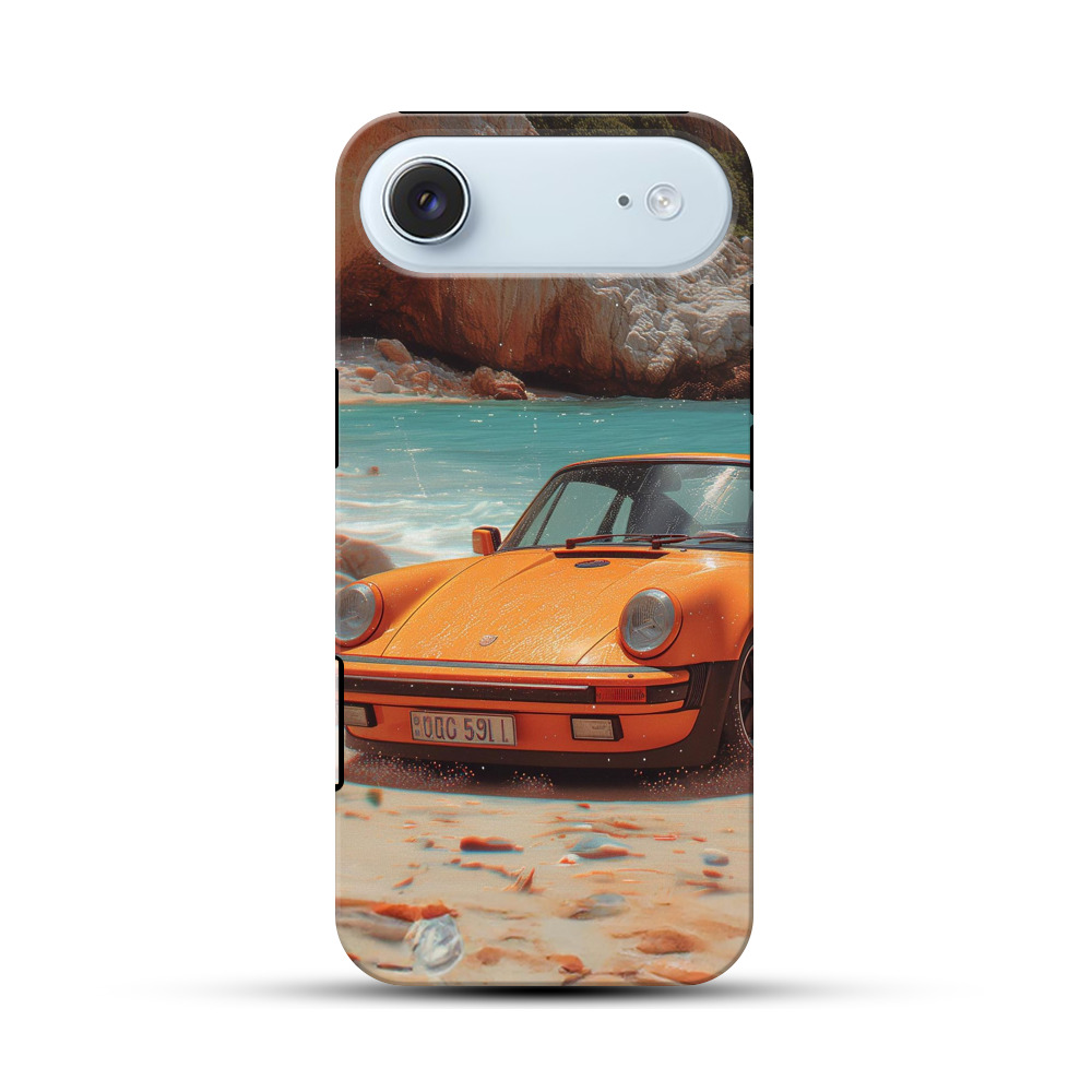 オレンジクラシックカー iPhone Airオリジナル耐衝撃ケース