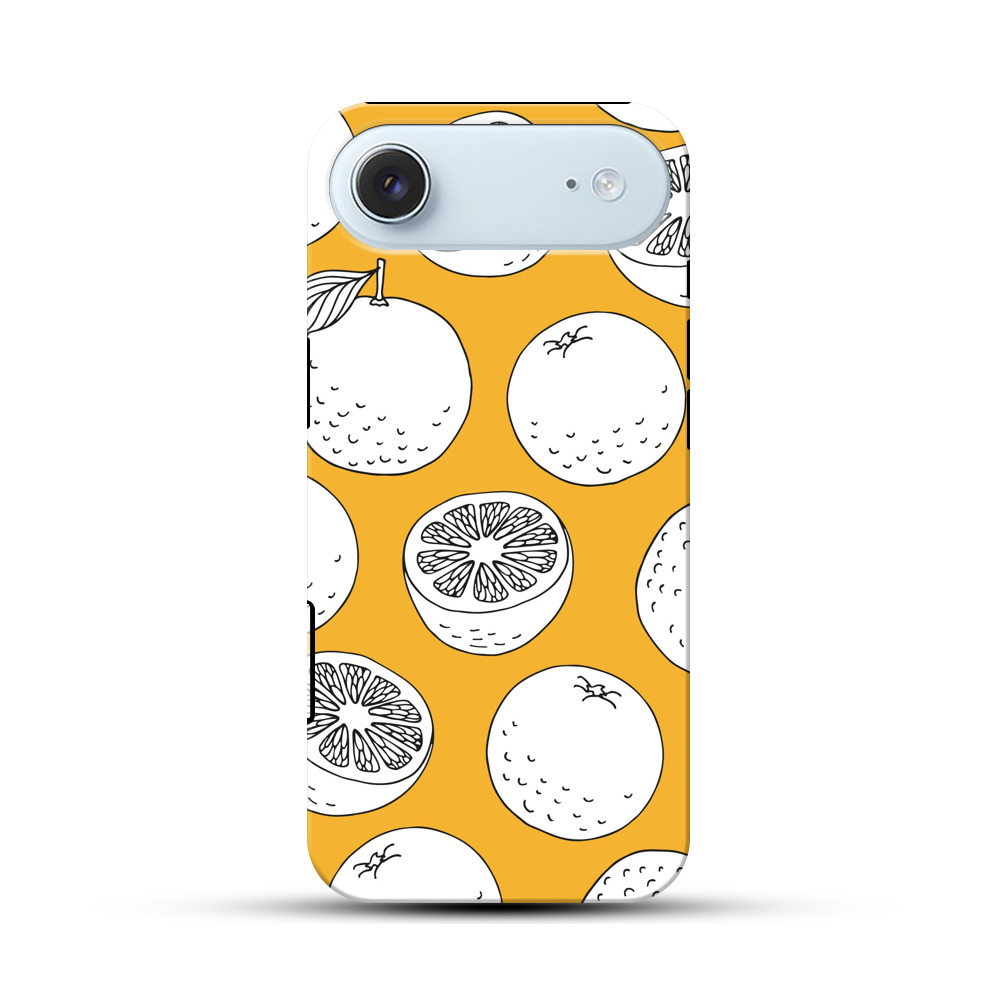 オレンジのパターン iPhone Airオリジナル耐衝撃ケース